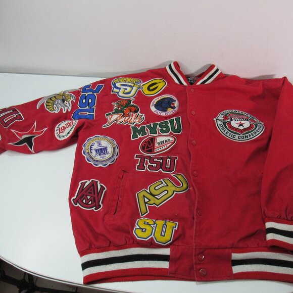Big Boy Swac Southwestern Athletic Conference Jacket Red Alabama Varsity Men 2XL - Picture 1 of 15